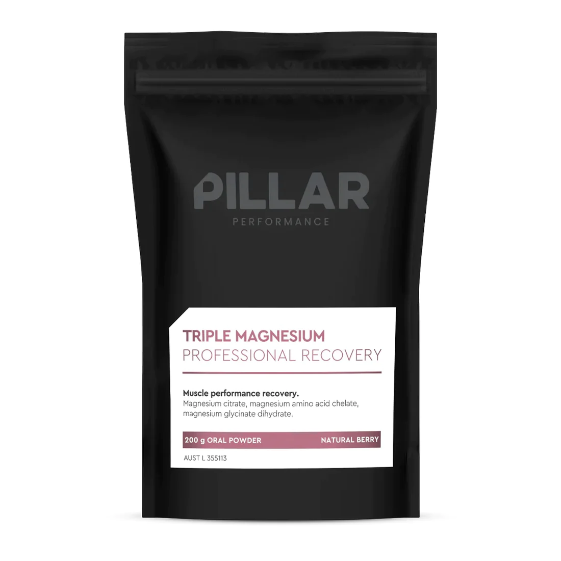 PILLAR Performance Triple Magnesium Powder Pouch - Natural Berry