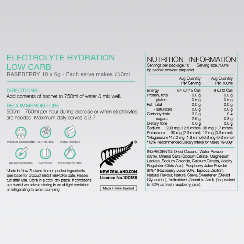 PURE Electrolyte Hydration Low Carb 6g x 10